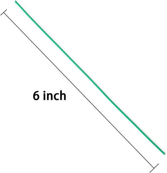 200 Pcs 6 inch Garden Twist Tie, Round Plastic Twist Ties for Plants, Vines and Wrapping Cords or Christmas Tree Gardening Plants Growth and Care, Office Home Cable Organization (Green)