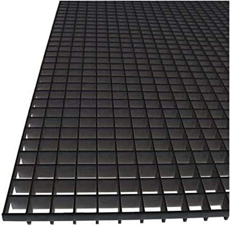 Fluorolite Plastics| Egg Crate Panel| Polystyrene| Color - Black| Nominal 24" x 48" with 1/2" x 1/2" x 3/8" Cell Size | 8 Pack