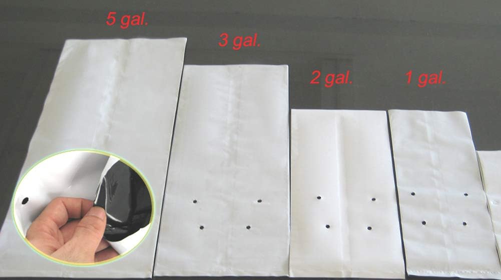 HORTIPOTS 2 Gallon Black White Panda Grow Bags (Pack of 50)