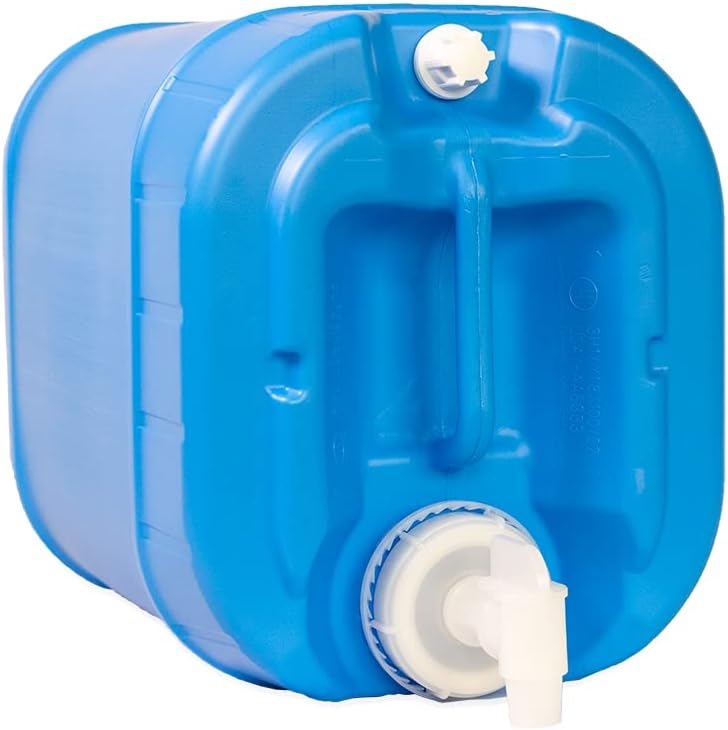 5 Gallon Stackable Water Containers (6-Pack) | 100% Food Grade, BPA-Free | Durable Indoor Outdoor Storage Large Water Jug | Camping Accessories, Survival Gear, Prepper Supplies