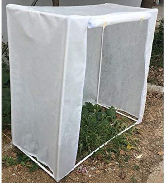 Agfabric Plant Covers Freeze Protection with Zipper 0.9oz 135"x120"x48" Shrub Cover Winter Tree Jacket for Frost Protection&Season Extension,White,4 Pack