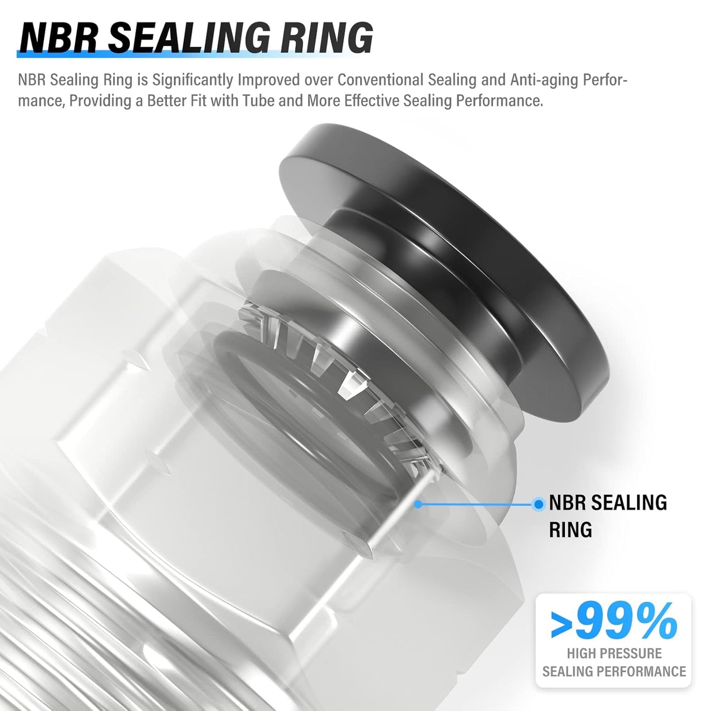 TAILONZ PNEUMATIC Elbow and Straight Combination 5/16 Inch Tube OD x 1/4 Inch NPT Thread Push to Connect Fittings PC-5/16-N2+PL-5/16-N2(Pack of 12)