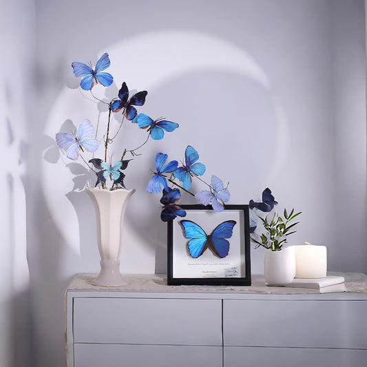 Artificial Butterfly, Silk Butterflys, Butterflies for Crafts for Floral Arrangements, 3D Butterfly Stakes Decor, Patio Plant Pot, Flower Bed Home Decor