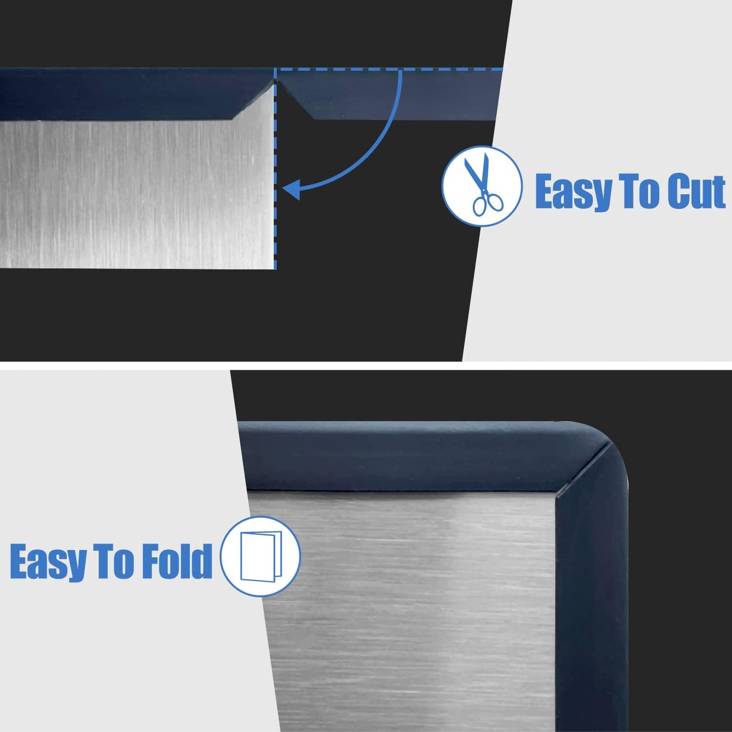 Rubber Edge Trim, Self-Adhesive U Channel Edge Trim, U Shaped Edge Protector for Glass, Plywood, Wood Board, EPDM Material, Slot Width 5/16"(8mm), Length 10 Ft, Black