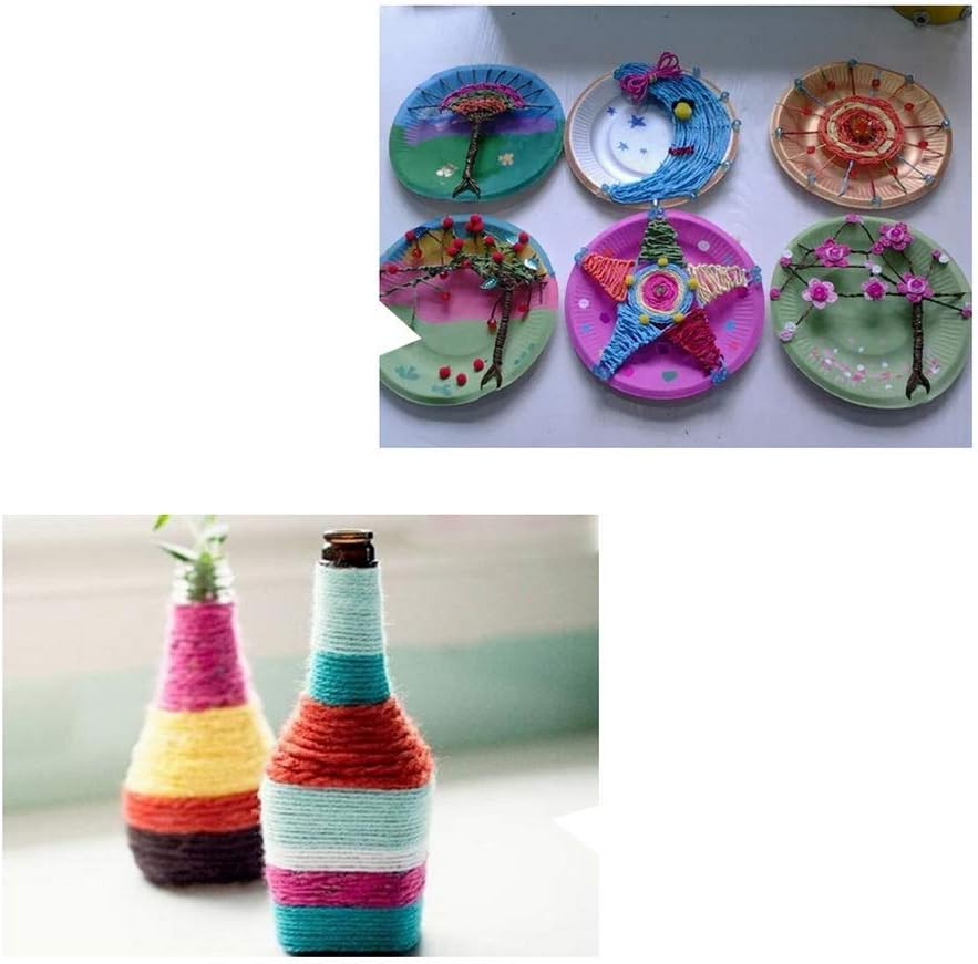 656 Feet Green Garden Twine, Natural Jute Twine Green String Heavy Duty Jute Rope String Christmas Twine for Craft Gardening Floristry Bundling Gift Wrapping (328Feet/Roll)