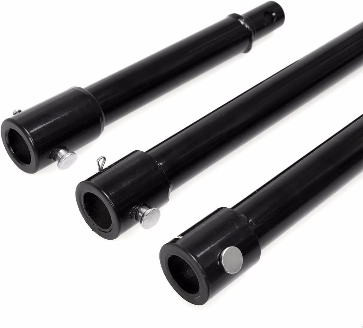 XtremepowerUS3 3 Pieces Auger Extension Drill Bits (8", 12", 20" Length) Extension Earth Ice Auger Extension Set Post Hole Digger Replacement Compatible to 3/4" Shaft