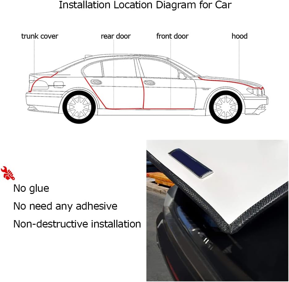 Rubber Edge Trim Black 26Feet, Fits 1/4” Edge, Flexible U Shape Seal Strip for Sharp/Rough Surfaces, Cars, Trucks, Boats