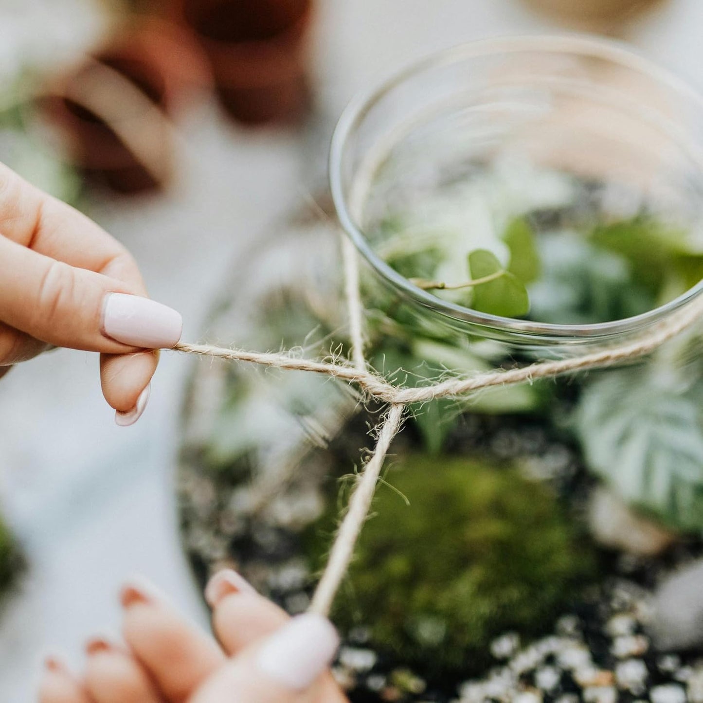 2mm x 1500 Feet Natural Jute Rope, Twine for Gardening Tomato Climbing Plant Tie Floristry Crafts Gift Wrapping Packing Decor