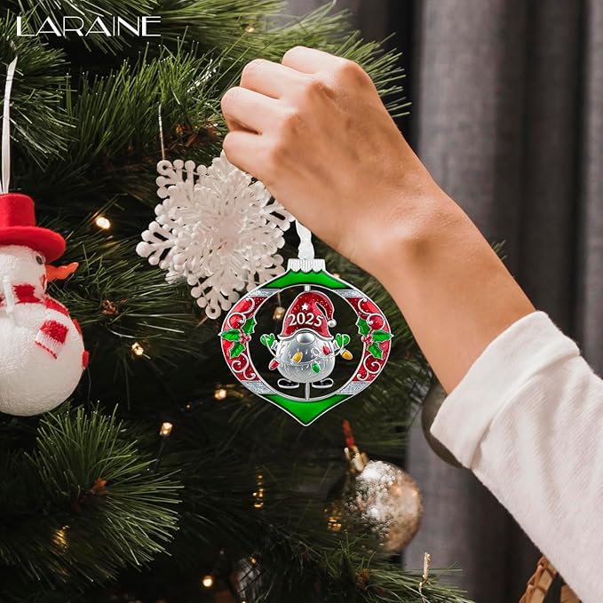 Laraine Christmas Tree Ornaments – 2025 Decorative Rotation Hanging Pendant of Car Charm Holiday Keepsake Gift Home Decor (Gnome (2025))
