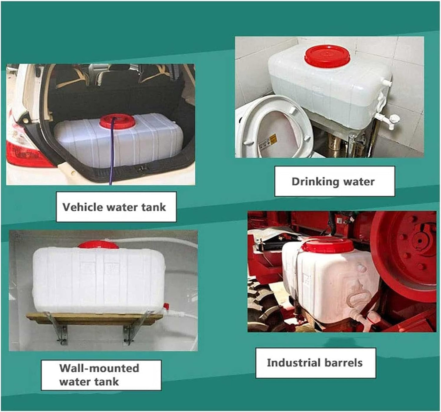 Large Plastic Water Storage Tanks Emergency Water Storage 50L/80L/110L/200L Camping & Hiking Water Storage Water Container Multifunctional Water Tank(Size:50L/13.2gallon)