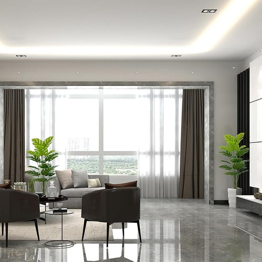 SAJANDAS Set of 2 Artificial Monstera Deliciosa Plants in Pots, Fake Tropical Palm Tree with Greenery Leaves Stems, 43 Inch Faux Swiss Cheese Floor Plants Indoor for Home, Office, Store Decor