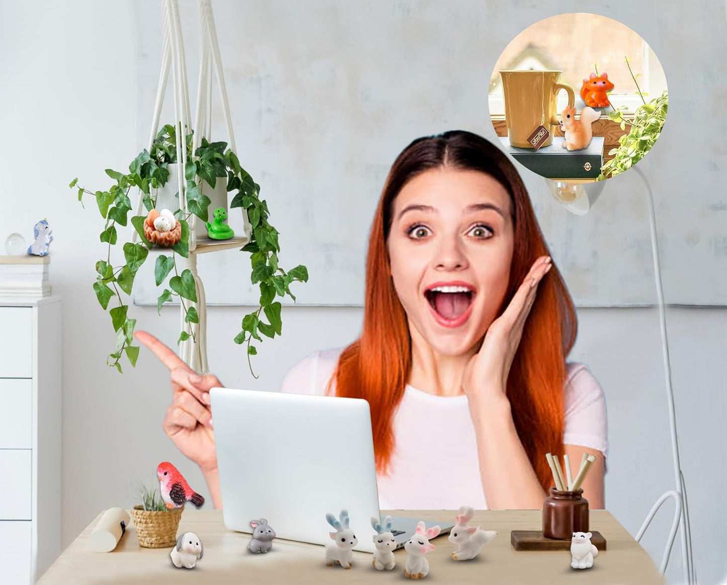 30 Pcs Tiny Resin Animals to Hide Mini Forest Animals Figurines for Miniature Garden Fairy Garden Succulents Plants Ornaments