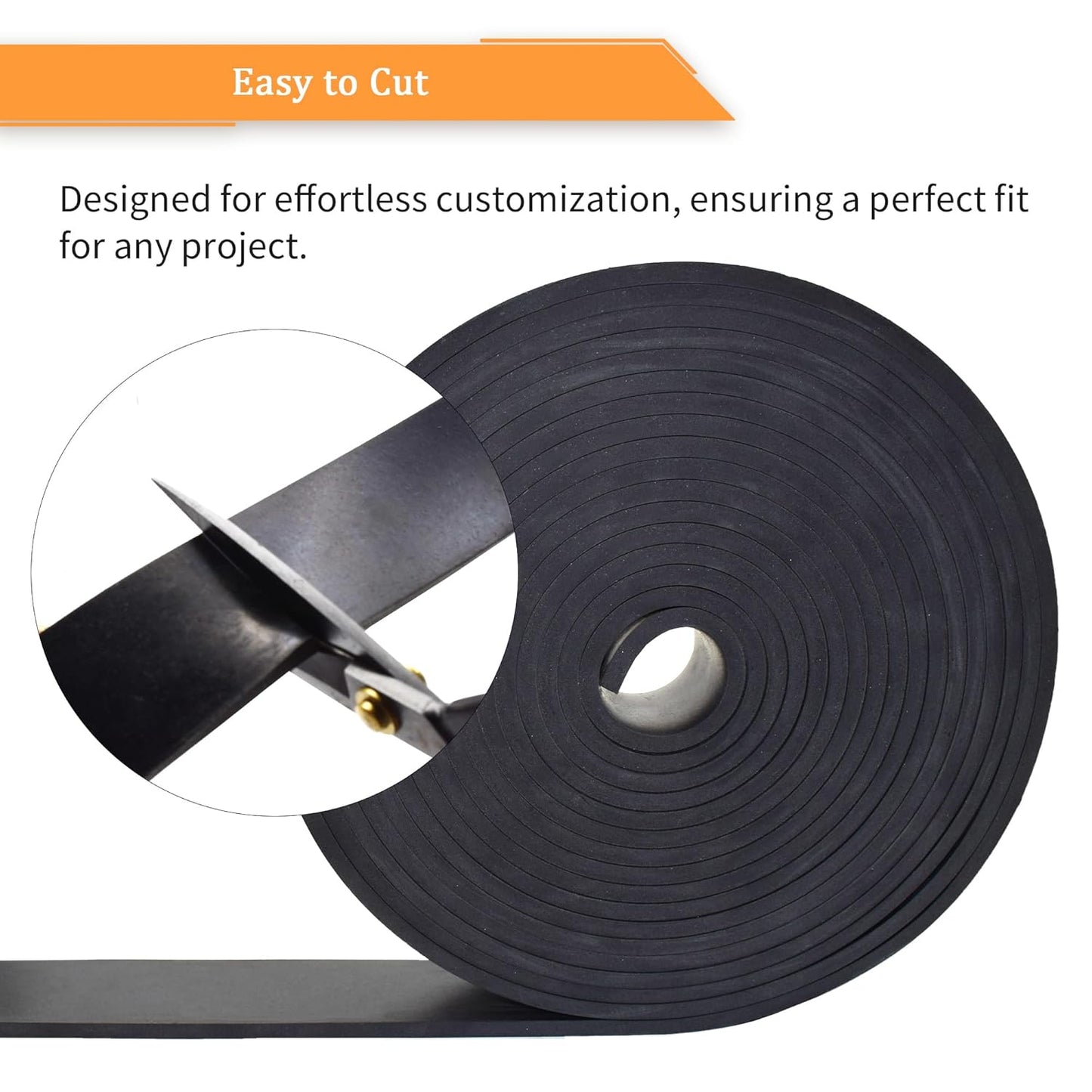 Neoprene Rubber Strips 1/2(.500)" Thick X 2" Wide X 10' Long, Solid Rubber Rolls Use for Gaskets DIY Material, Supports, Leveling, Sealing, Bumpers, Protection, Abrasion, Flooring