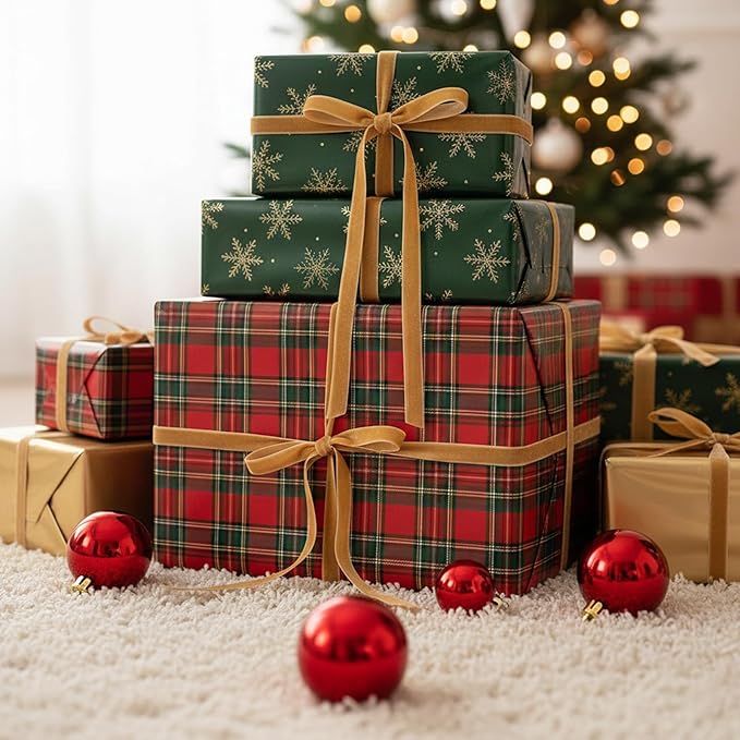 36 Pcs Velvet Christmas Tree Bows Decor, Vintage Wreath Bow for Christmas Garland, Gift Wrapping, Xmas Tree, 3/8'' Wide, 5 * 7 inch (Khaki)