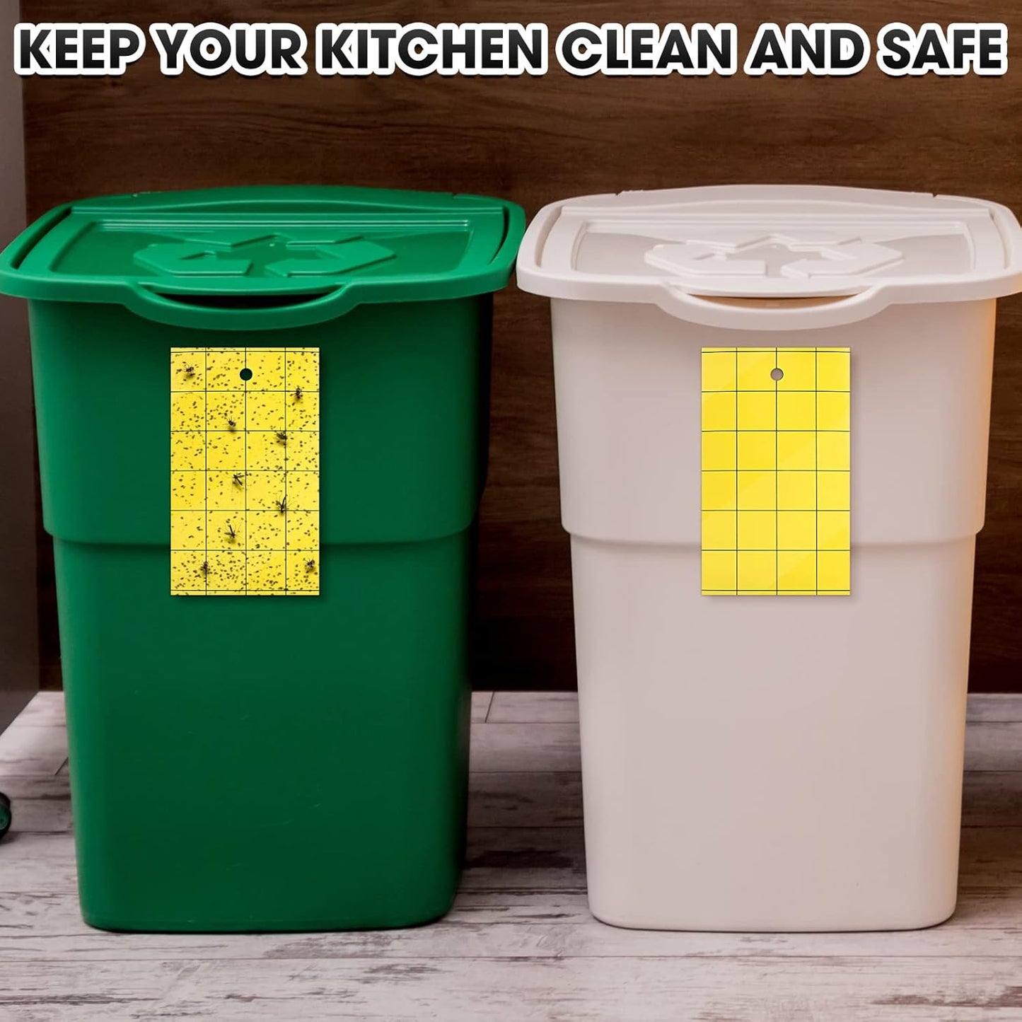 200 Pcs Dual Side Sticky Fruit Fly Trap with Tie, Yellow Traps for Gnats, 3 * 5 Inch Plant Sticky Trap for Flying Insect Fungus Bugs Catcher for Indoor Outdoor