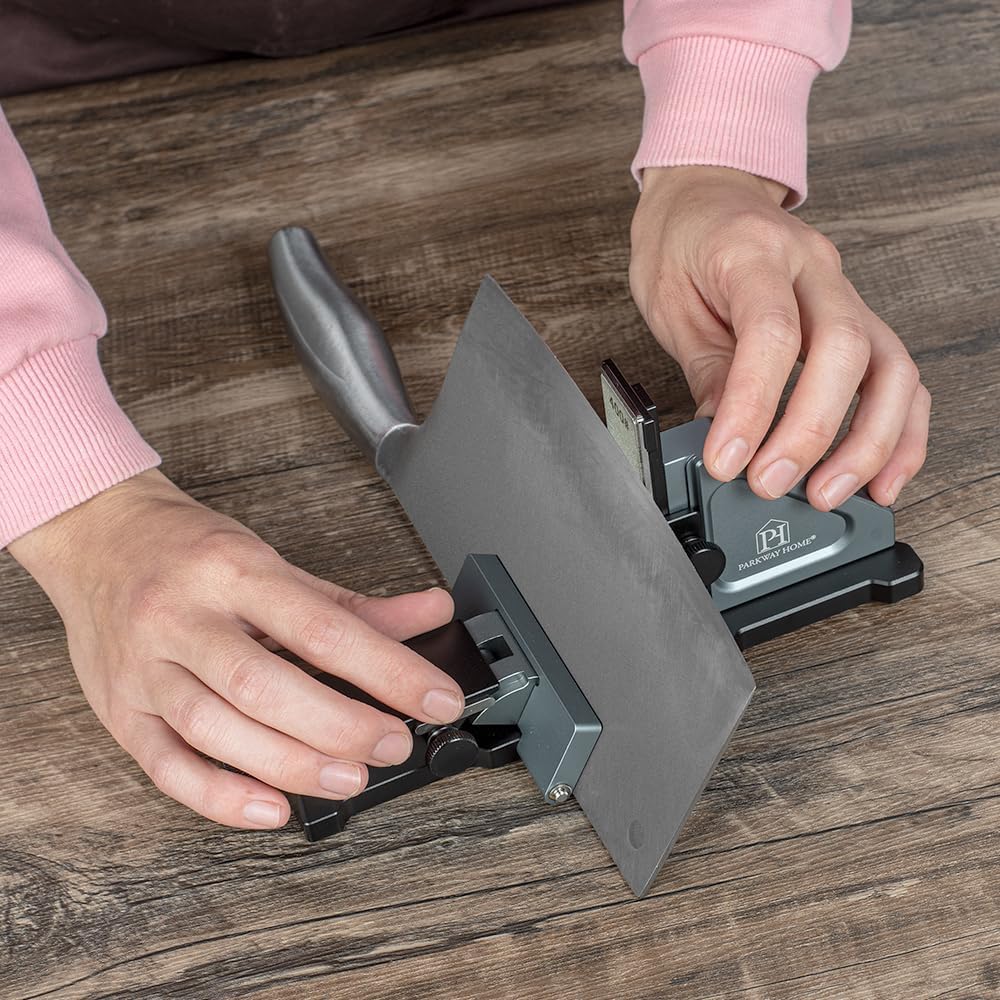 3000 & 6000 Grit Whetstone Plates Set β Extra Fine Corundum Sharpening Stones β Includes Leather Strop & Cleaning Eraser - Compatible Only with Parkway Home Adjustable Rolling Knife Sharpener