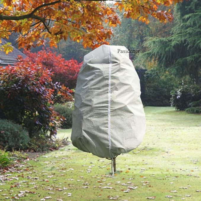 Plant Covers Freeze Protection 1 Packs 90" x75" 2.2oz Tree Covers Frost Plant Covers Freeze Cloth for Outdoor Plants with Zipper Drawstring