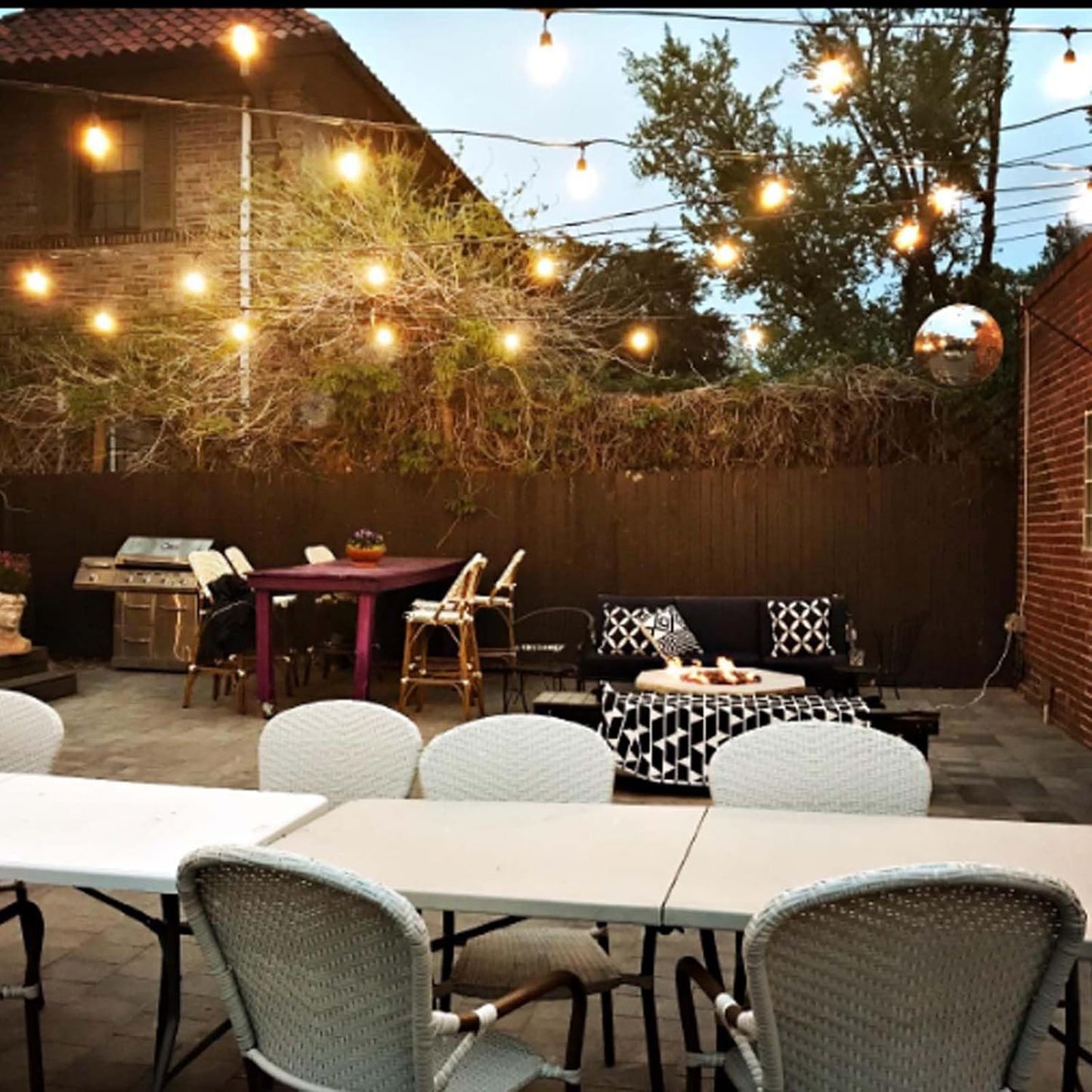 Banord Outdoor String Lights Vintage LED Filament Bulb, Shatterproof E26 Screw Base Edison LED Light Bulbs for Indoor & Outdoor Use 100 Pack