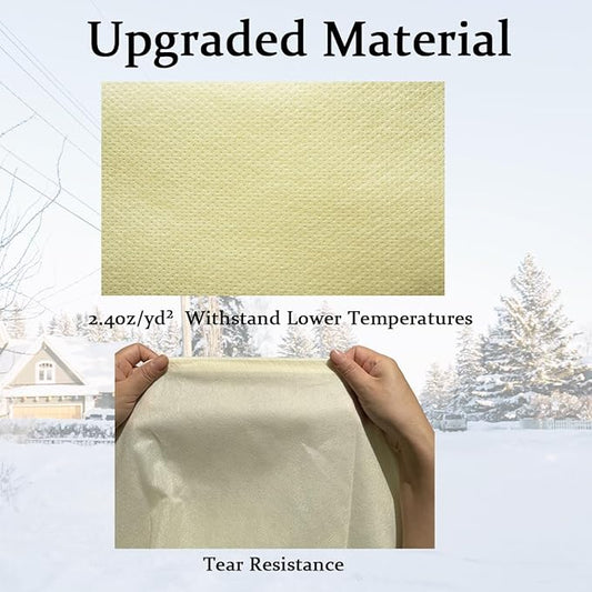 gardtree Thicker Plant Frost Protection Covers 31.5" x 47.2" 3 Packs, 2.4oz/yd² Winter Cold Weather Garden Tree Covers Freeze Protection Wrap with Zipper Drawstring for Fruit Tree Shrub Potted Plants