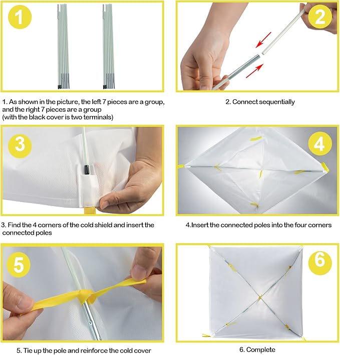 DECOHS 35 x 35 x 39 Inch Warm Plant Protection Tent-Winter Shrub Covers-Winter Snow & Frost Covers Protecting Fruit Tree Potted Plants from Freezing Animals Eating