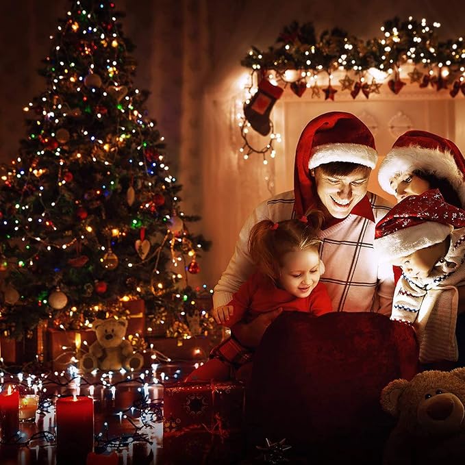 Toodour Christmas Lights Outdoor, 213ft 600 LED String Lights, Timer, Waterproof 8 Modes Outdoor Christmas String Light - Twinkle Light for Tree Home Garden Yard Wedding Party Xmas Decor(Multicolor)