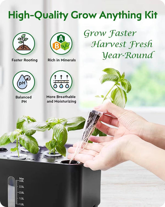 160pcs Hydroponic Pods Kit: GardenCube Grow Anything Kit with 40 Grow Sponges, 40 Grow Baskets, 40 Grow Domes, 40 Pod Labels - Compatible with Hydroponics Supplies from All Brands