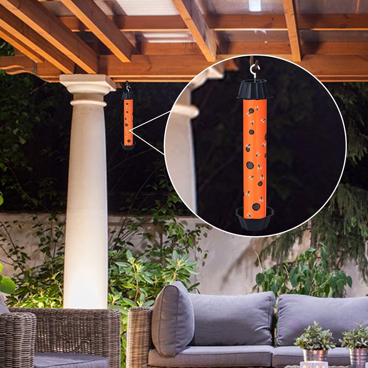 6 Pack Fly Trap Stick, Fly Traps Indoor for Home, Sticky Fly Trap Indoor/Outdoor, Flying Insect Catcher with Hanging Hook, Gnat, Mosquito, Flying Insect Killer