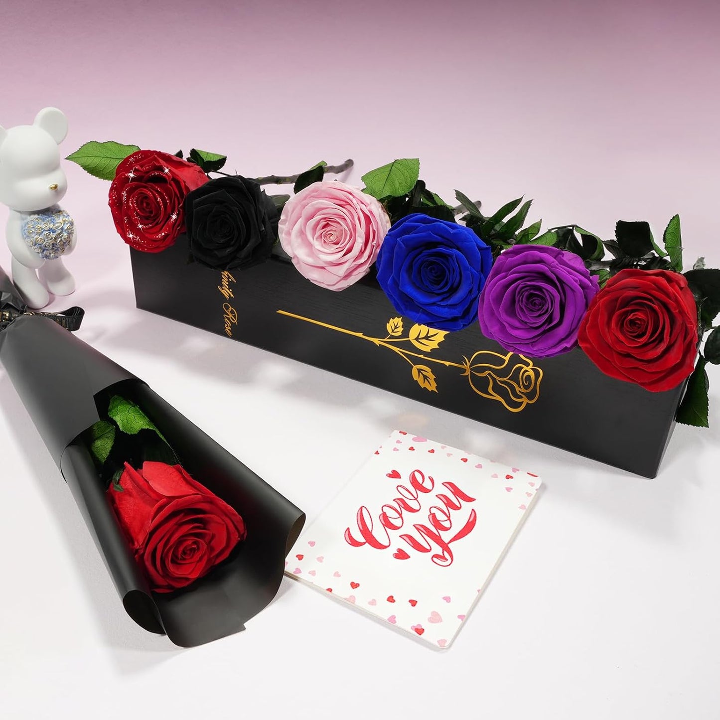 Yamonic Rose Gifts for Women, Mothers Day Rose Flowers Gifts for Mom, Real Flower Birthday Gifts for Women,Grandma,Girlfriend,Christmas,Valentine's Day,Anniversary,Preserved Flowers for Delivery Prime