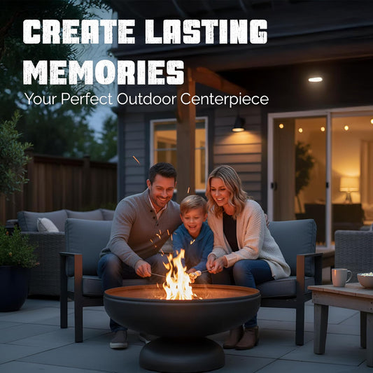 Patriot Fire Pit – Ohio Flame Wood Burning Outdoor Fire Pit - 42" Diameter (Made in USA)