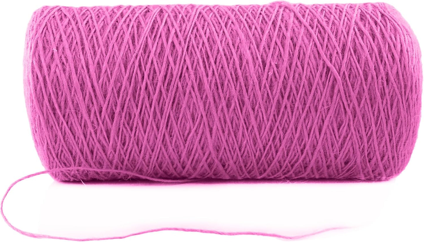 1mm x 2000 Feet Pink Jute Rope, Twine for Gardening Tomato Climbing Plant Tie Floristry Crafts Gift Wrapping Packing Decor