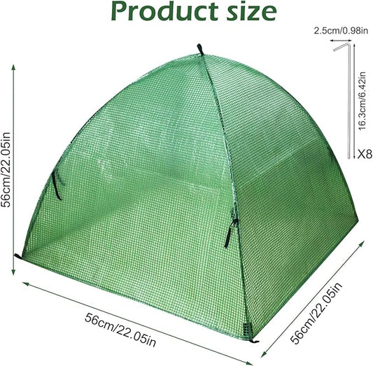 Plant Tent Outdoor Winter Shrub Cover Green Frost Tent Plant Covers Freeze Protection Tent Waterproof Plant Frost Protector, 2PCS 22x22x22Inch