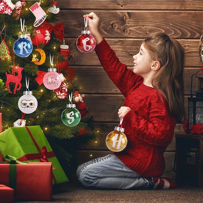 12PCS Christmas Magic Ball Ornaments , Baubles with Strings Hanging for Holiday Party Tree Decoration Outdoor Intdoor Decor (Magic)