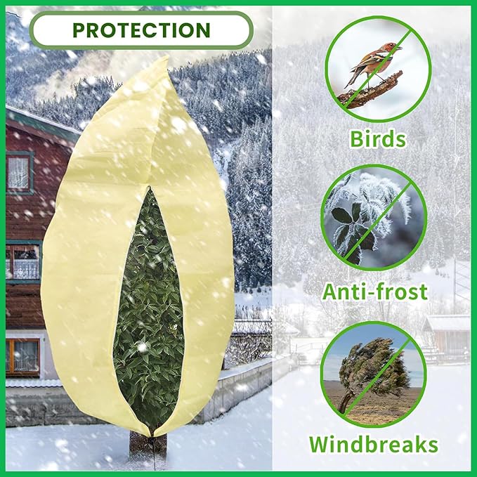 Plant Covers Freeze Protection,47.2 X 70.8 Inchesplant Covers for Winter, 2-Packwinter Garden Plant Protectionreusable.