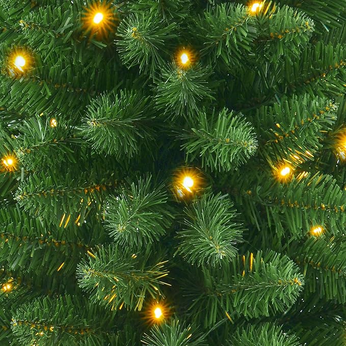 3ft Prelit Artificial Small Mini Christmas Tree with Warm White Multi-Color LED Lights, Timer Battery Operated, Perfect for Xmas Tabletop Decorations, Home, Kitchen, Dining Table top Green