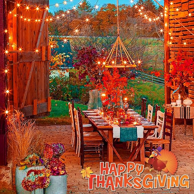 JMEXSUSS 500 LED Orange Halloween Lights Outdoor, 173ft Halloween String Lights Plug in, Waterproof 8 Modes Orange LED Light for Party House Tree Fall Thanksgiving Decorations