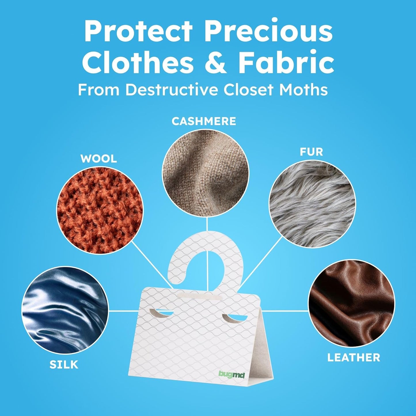 Clothes & Pantry Moth Traps (6 Count) – Sticky Glue Pheromone-Based Repellent for Closets, Cabinets & Wardrobes – Non-Toxic - White