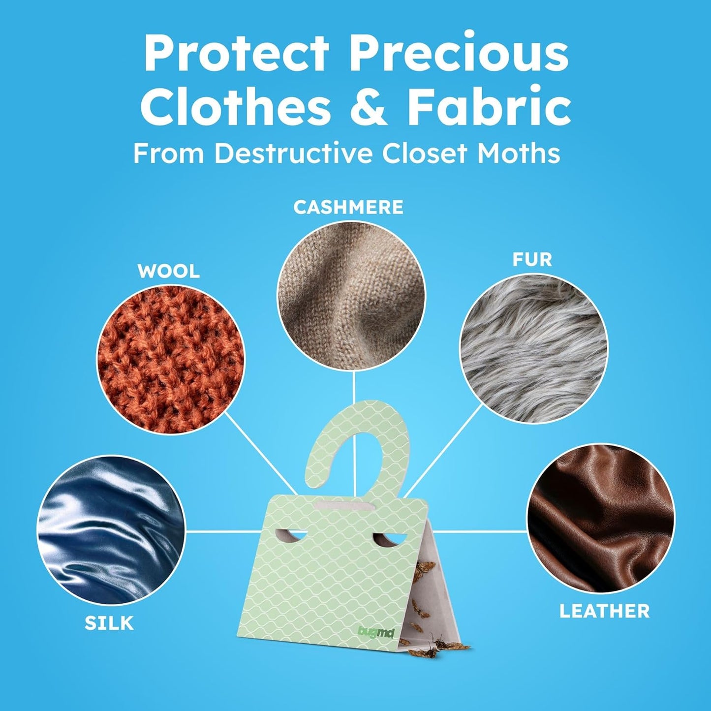 Clothes & Pantry Moth Traps (18 Count) – Sticky Glue Pheromone-Based Repellent for Closets, Cabinets & Wardrobes – Non-Toxic - Green