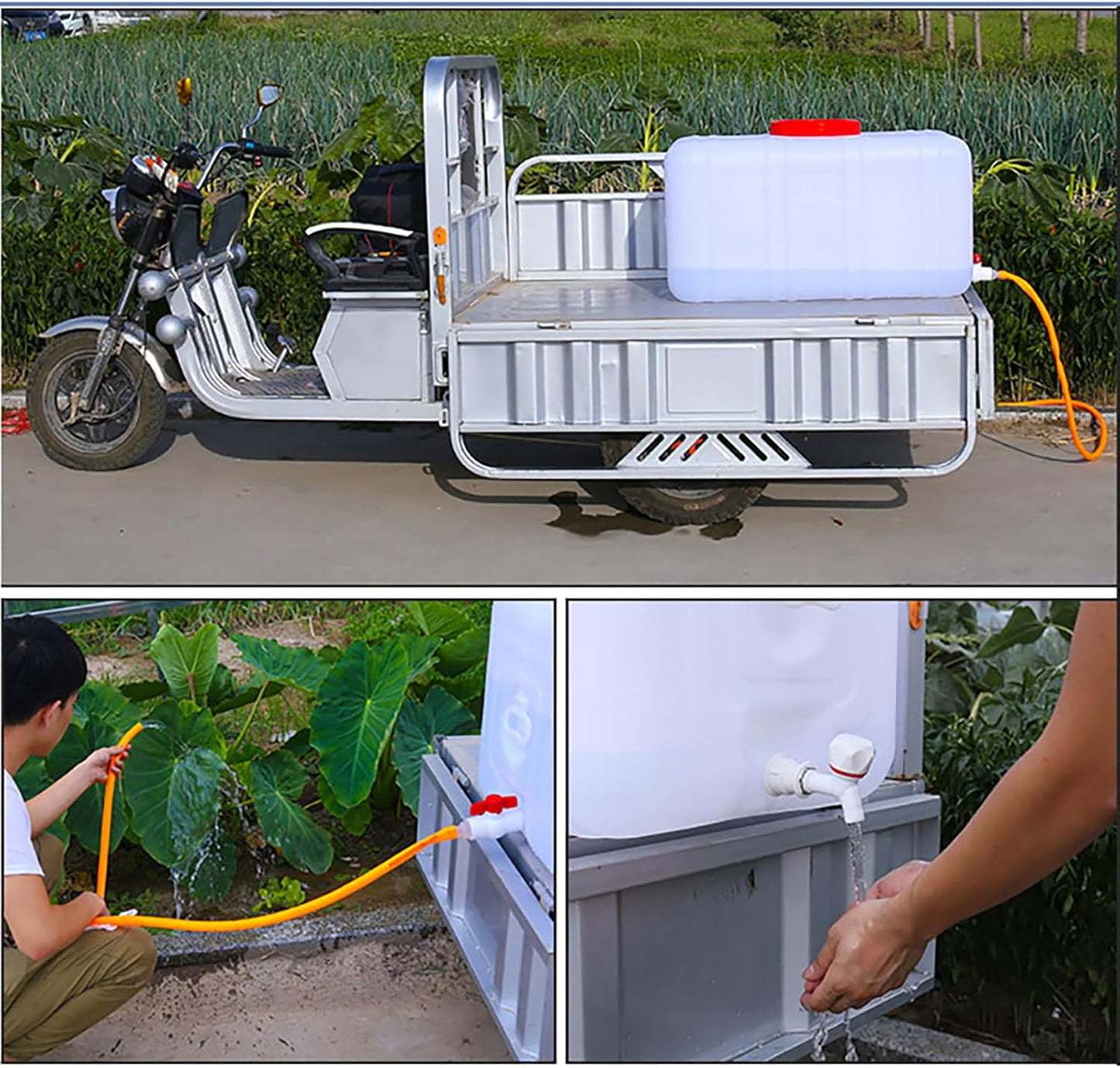 Large Capacity Water Tank with Spigot for Camping Plastic Water Storage Tank Water Container for Emergency Storage Household Outdoor Camping RV Self-Driving Tour(Size:35L/9gallon)