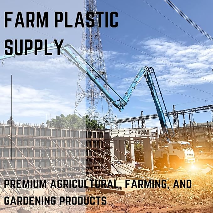 Farm Plastic Supply - Dura Skrim String Reinforced Clear Plastic Sheeting - 6 Mil - (24' x 100') - Reinforced Poly Film Tear Resistant, Weatherproof, Vapor Barrier Polyethylene Roll for Construction