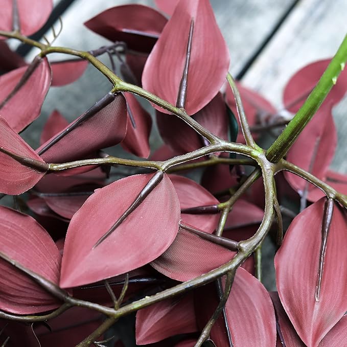 FiveSeasonStuff Real Touch Artificial Hanging Foliage Plant Tradescantia Zebrina House Plants 2 Stems