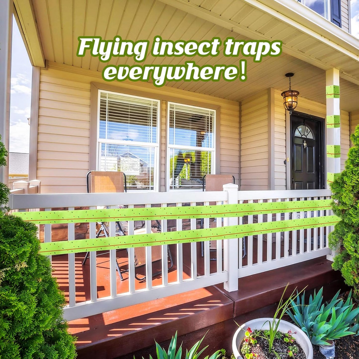 Qualirey 18 Rolls 540 ft Total Spotted Lantern Fly Tree Trap Insect Barrier Outdoor Adhesive Crawling Insect Trap Disposable Fly Paper Glue Traps to Protect Trees, Fruit and Plants for Lawn Garden