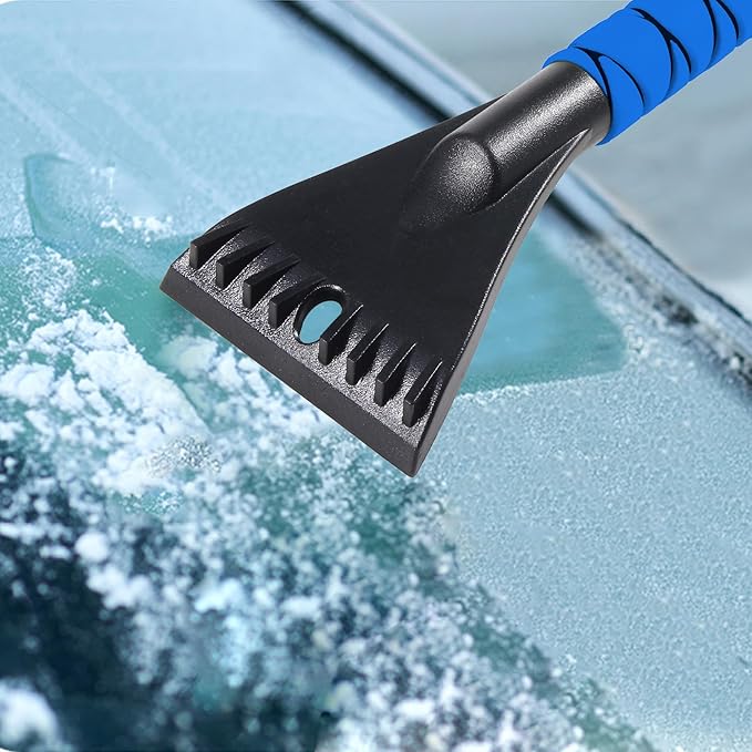 27" Snow Brush & Ice Scraper for Car Windshield, Detachable Snow Scrapers with Foam Grip for Cars, Trucks, SUVs