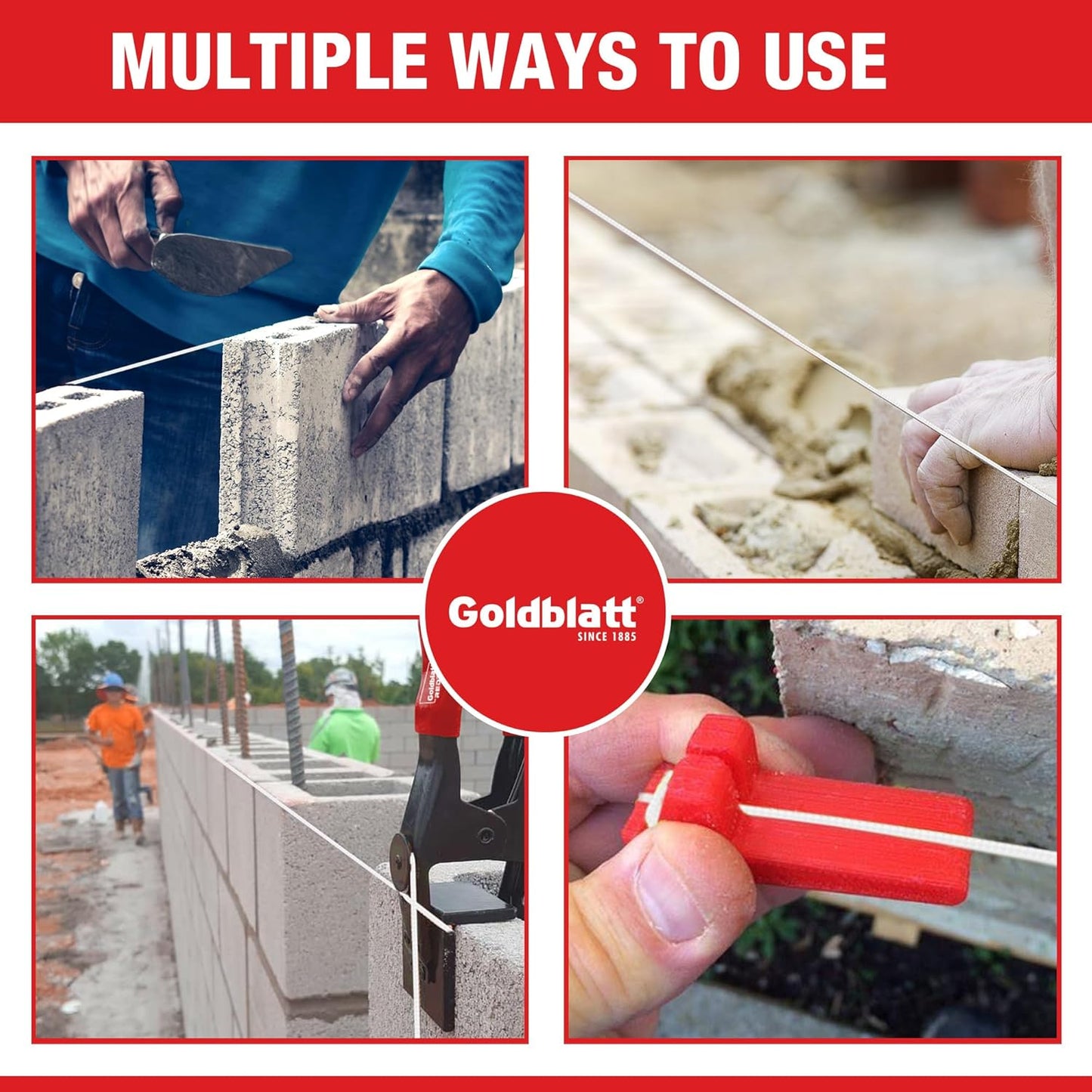 Goldblatt Mason Line, 500 Feet #18 Braided Nylon String, Perfect for Gardening or Masonry