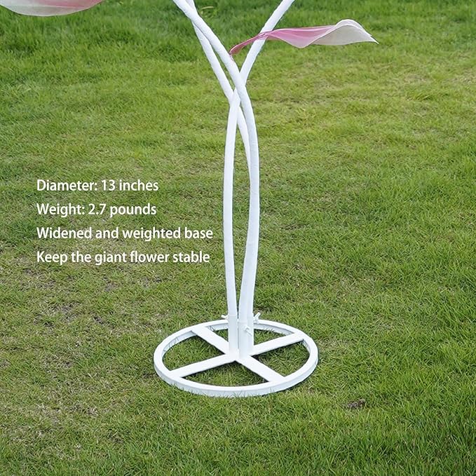 Giant Flowers for Decoration,3-Head Large Artificial Silk Flower with Standing Stems and Base for Party Banquet Wedding Reception Background Decor Home Decor (Red Gradient)