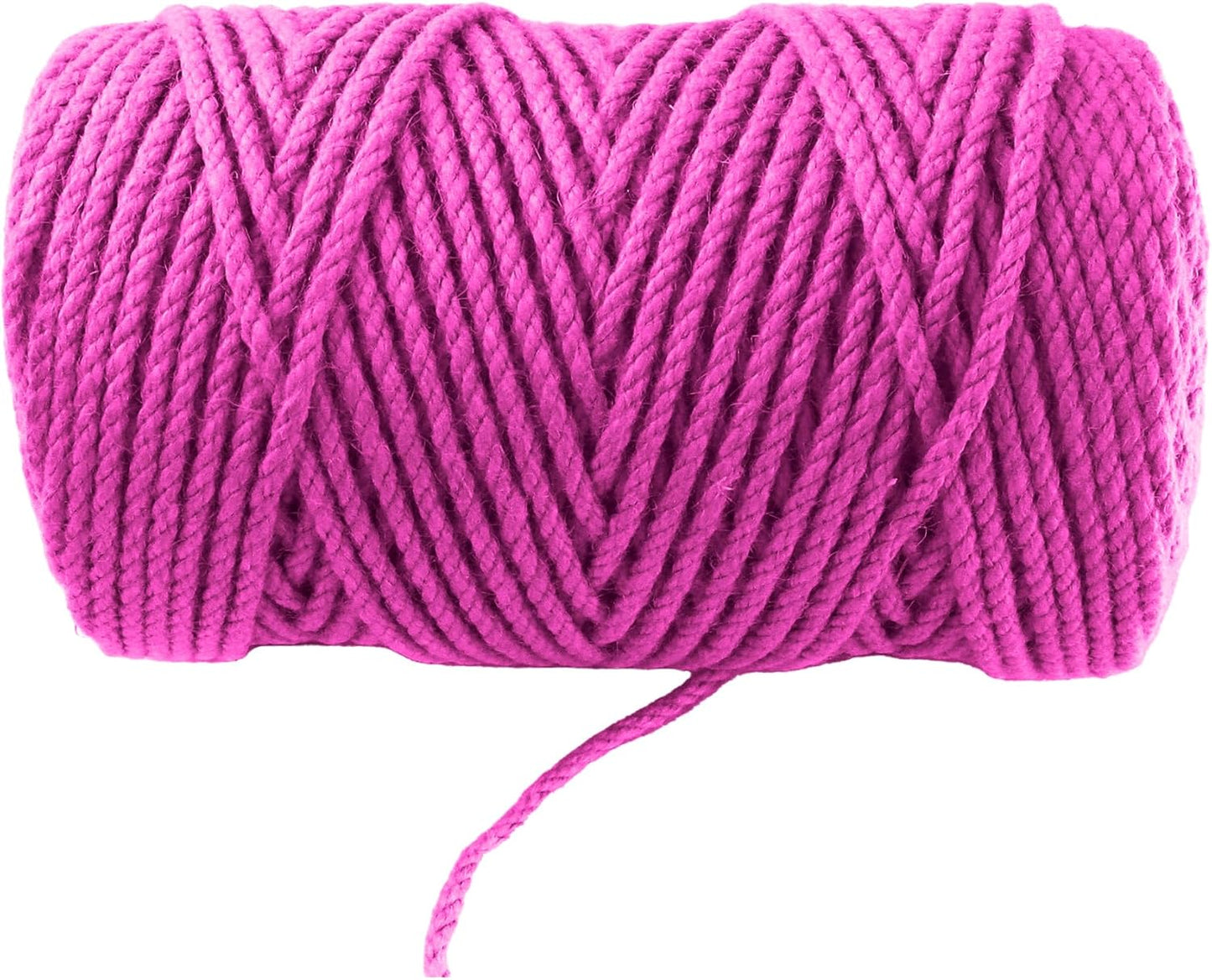 4mm x 200 Feet Pink Jute Rope, Twine for Gardening Tomato Climbing Plant Tie Floristry Crafts Gift Wrapping Packing Decor