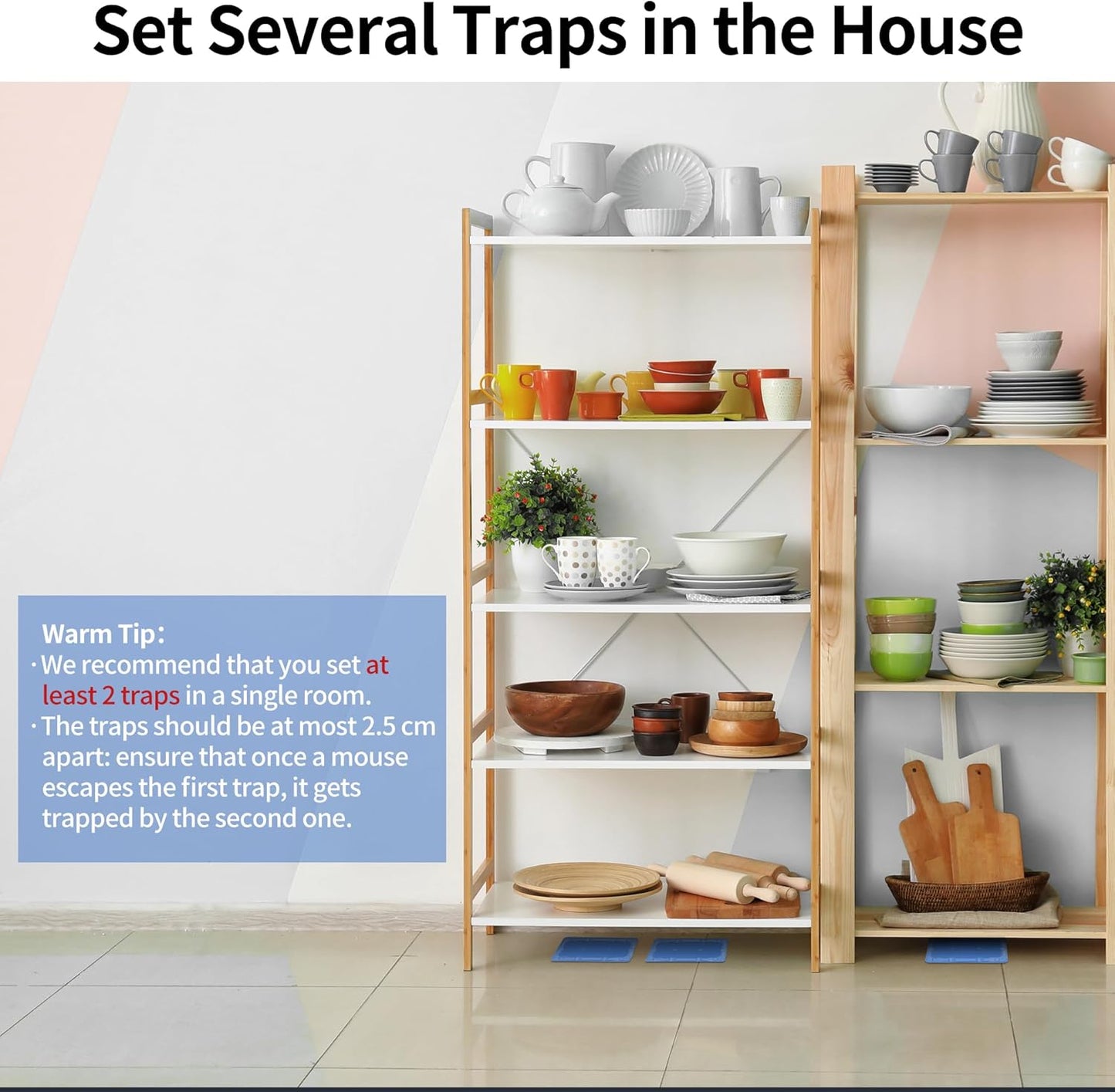 LULUCATCH Mouse & Insect Glue Traps, 10 Pack Pre-Scented Sticky Mouse Traps Indoor for Home, Non-Toxic Glue Boards for Mice, Cricket, Roach, Lizard, Bug, Pet Safe for House & Garage