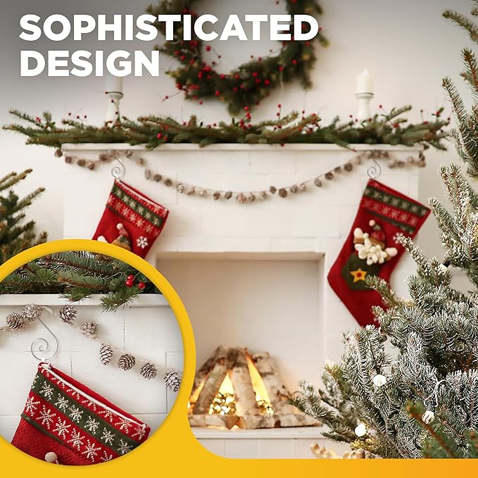 Leafeon 50 Pack S-Shaped Christmas Ornament Hooks β Great S-Shaped Ornament Hangers for Christmas Tree Decoration (Silver)