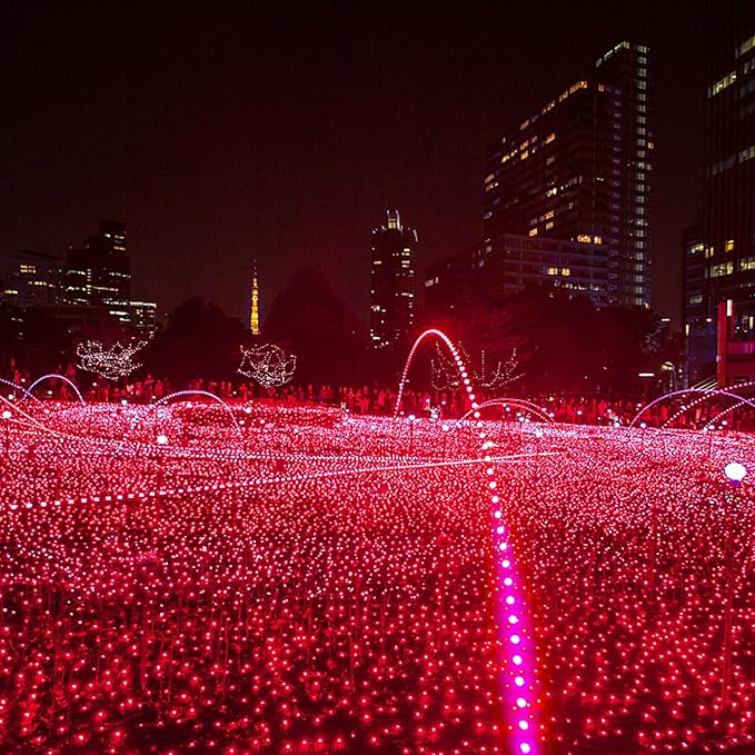 Red Christmas Lights Indoor Outdoor, 33 FT 150 Count Incandescent Mini String, 120V UL Certified Green Wire for Xmas Tree, Wreath, Patio, Holiday, Party, Home, Garden Decorations