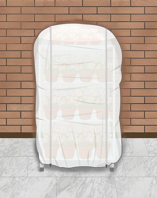 Agfabric Plant Covers Freeze Protection with Zipper 0.9oz 135"x120"x48" Shrub Cover Winter Tree Jacket for Frost Protection&Season Extension,White