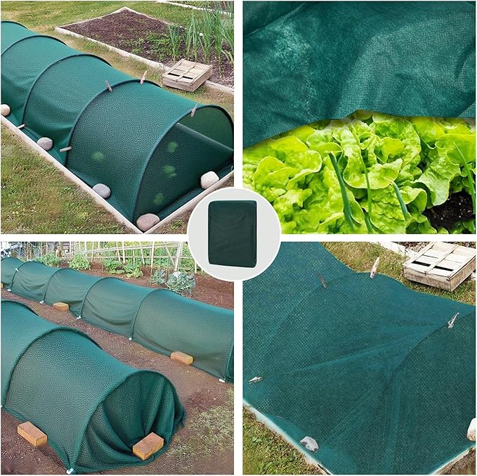 Plant Covers Freeze Protection 10 x 50 FT 1.2oz/yd² Frost Cloth Blankets for Outdoor Plants in Winter, Floating Row Cover for Vegetable Garden